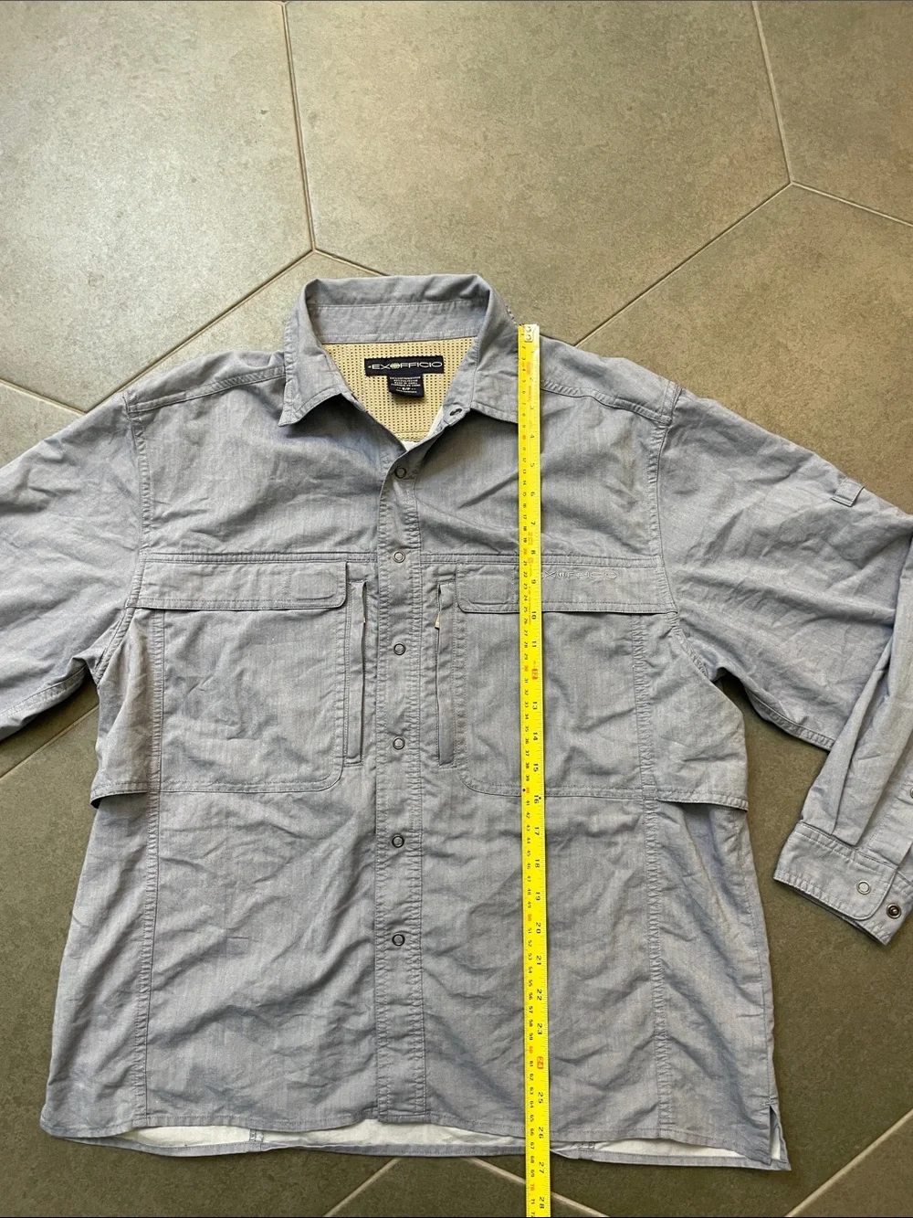 ExOfficio Men's Chambray Utility Shirt Jacket S